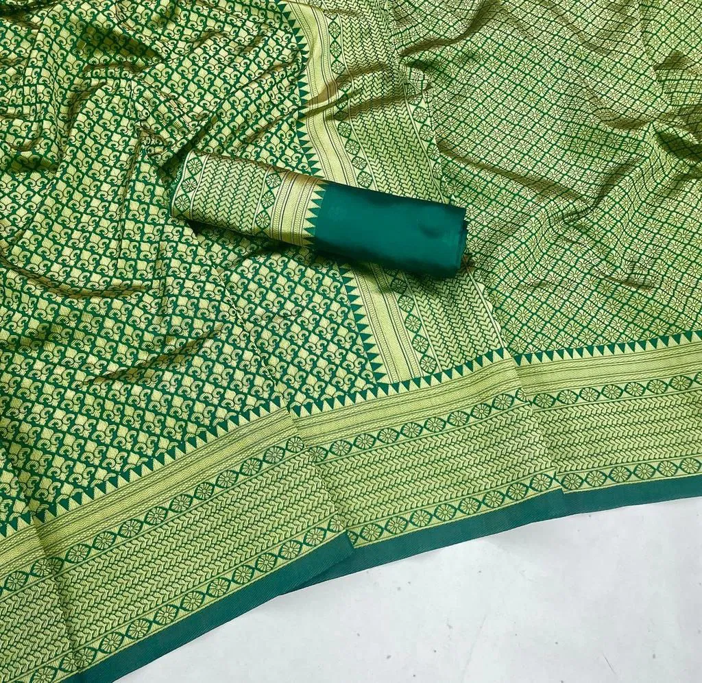 MF 1560 Designer Soft Lichi Silk Wedding Wear Saree Exporters In India